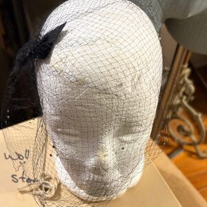 Elegant Black Veil Headpiece